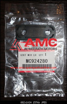 GASKET,RR VIEW MIRROR STAY MC924280